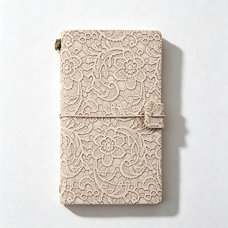CloudNook 3-in-1 Embossed Floral A6 Notebook‑Refillable Vintage Journal