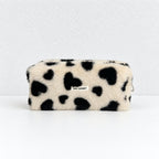 CouldNook Heart Pattern Pouch - Plush Texture and Zip Opening