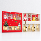 CouldNook Christmas Stainless Steel Cutlery - Festive Character Handle