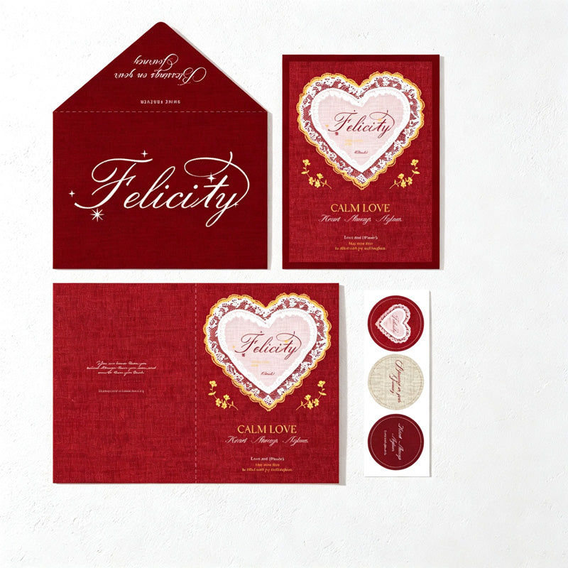CouldNook Embossed Greeting Card Set - Lace Frame Messages
