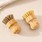 CouldNook Bamboo Stamp Dish Brush - Round Coconut Bristle Options
