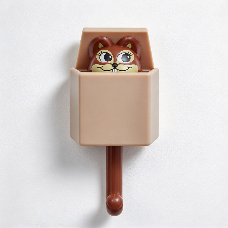 CouldNook Animal Wall Hook - Peeking Character and Curved Hanging Arm