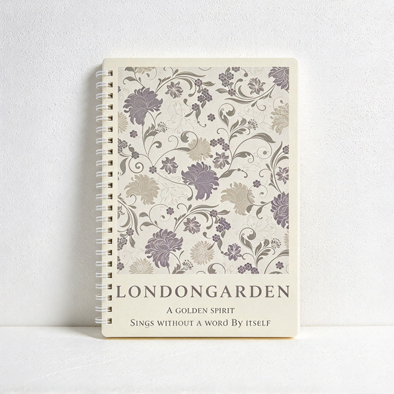 CouldNook Floral Spiral Notebook - Flexible PP Cover and Soft Coil Binding