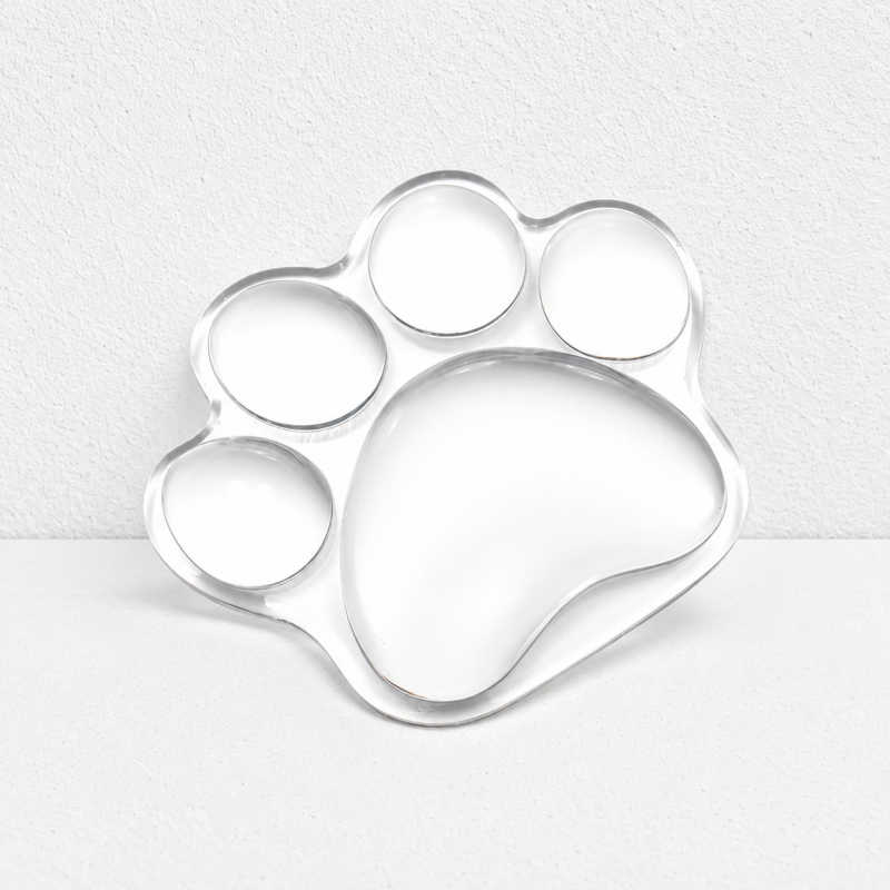 CouldNook Transparent Wrist Rest - Rounded Paw-Shaped Desk Cushion