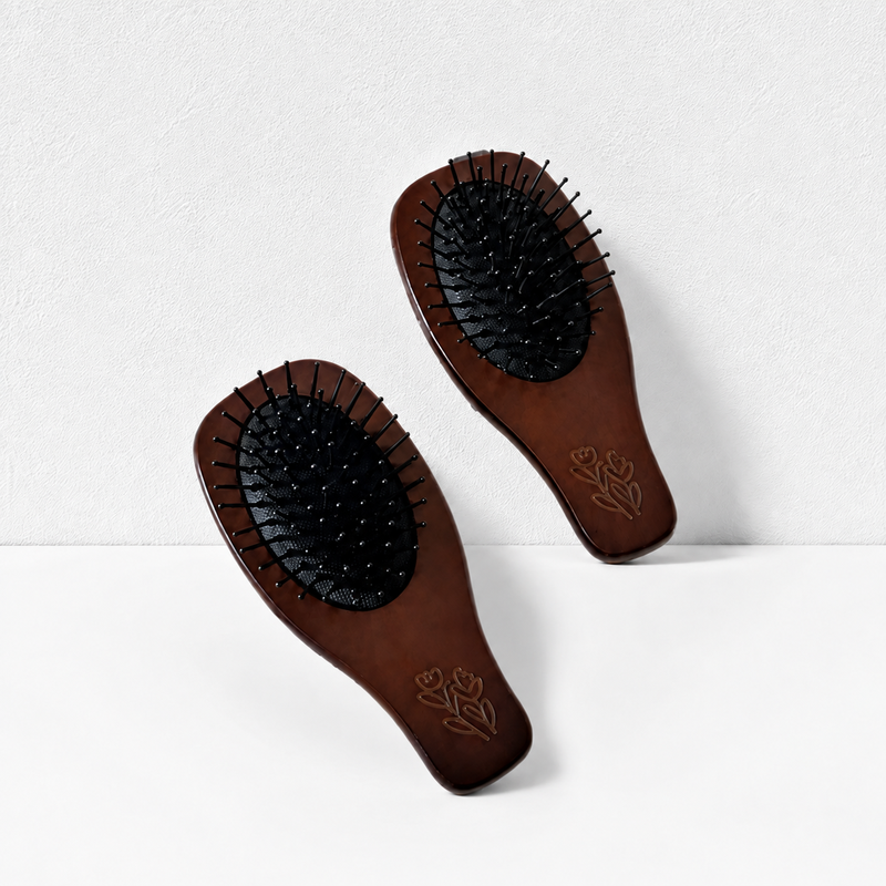 CouldNook Wooden Paddle Hairbrush - Oval Cushioned Pin Bed
