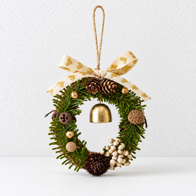 CouldNook Christmas Bell Hanging - Bow Wreath And Tree Design Choices