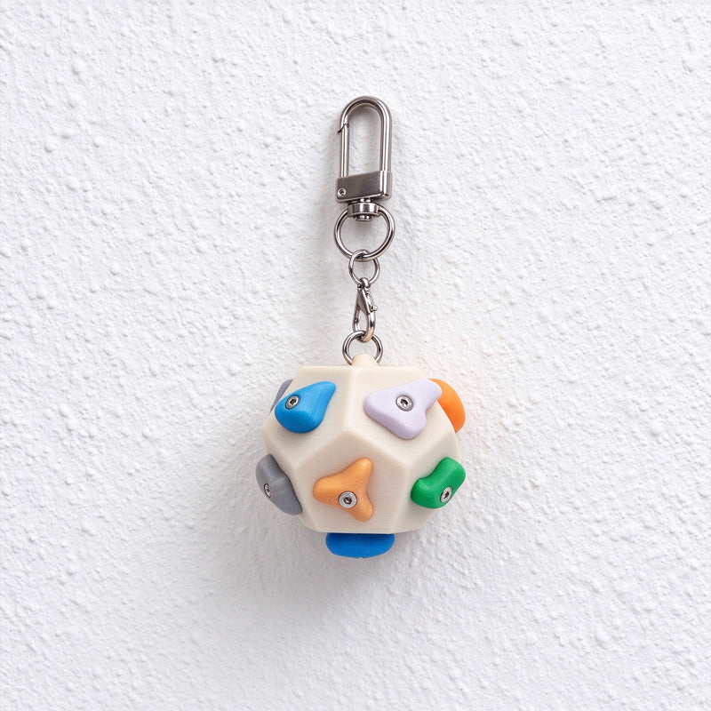 Bouldering Block Keychain with Colorful Miniature Climbing Holds