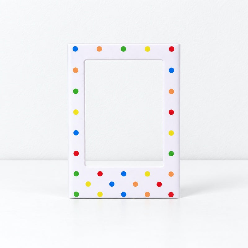 CouldNook Mini Photo Frame Magnet - Colorful Confetti Border