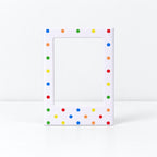 CouldNook Mini Photo Frame Magnet - Colorful Confetti Border