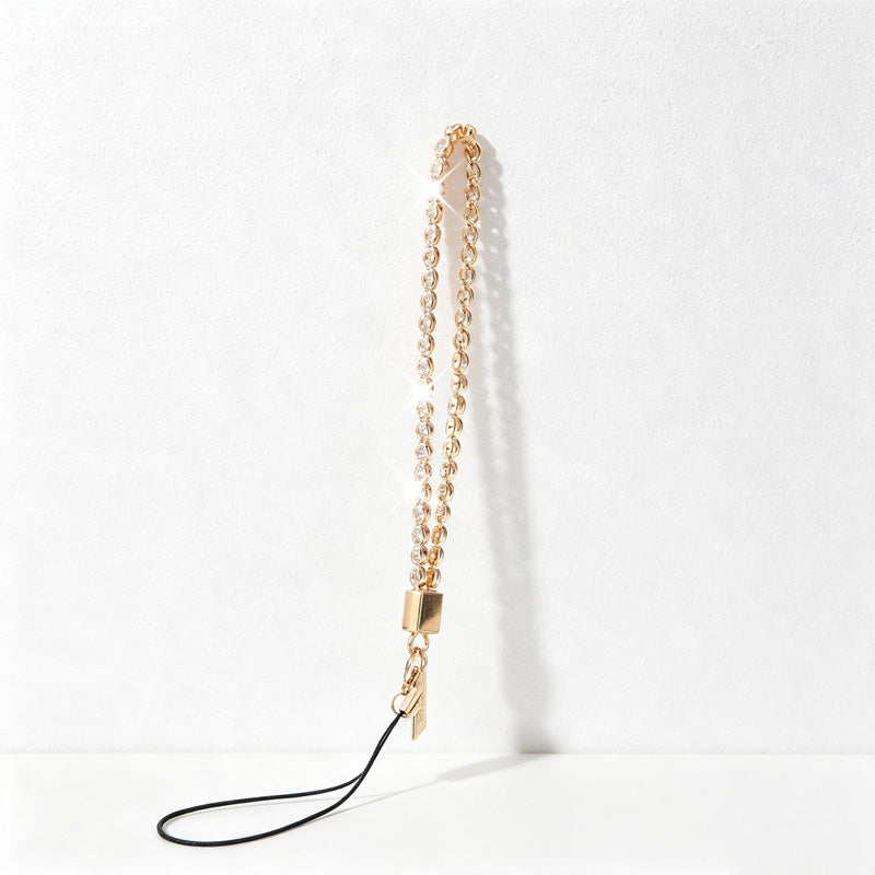 CouldNook Rhinestones Set Wrist Phone Strap with Closely Set Reflective Stones
