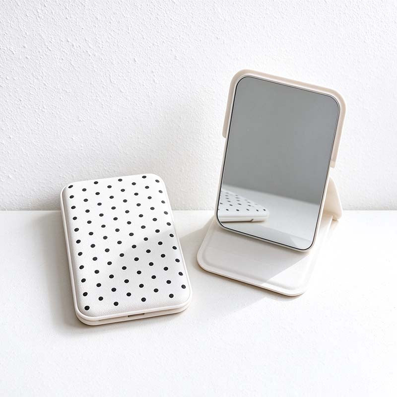 CouldNook Polka Dot Folding Mirror - Adjustable Cover Stand