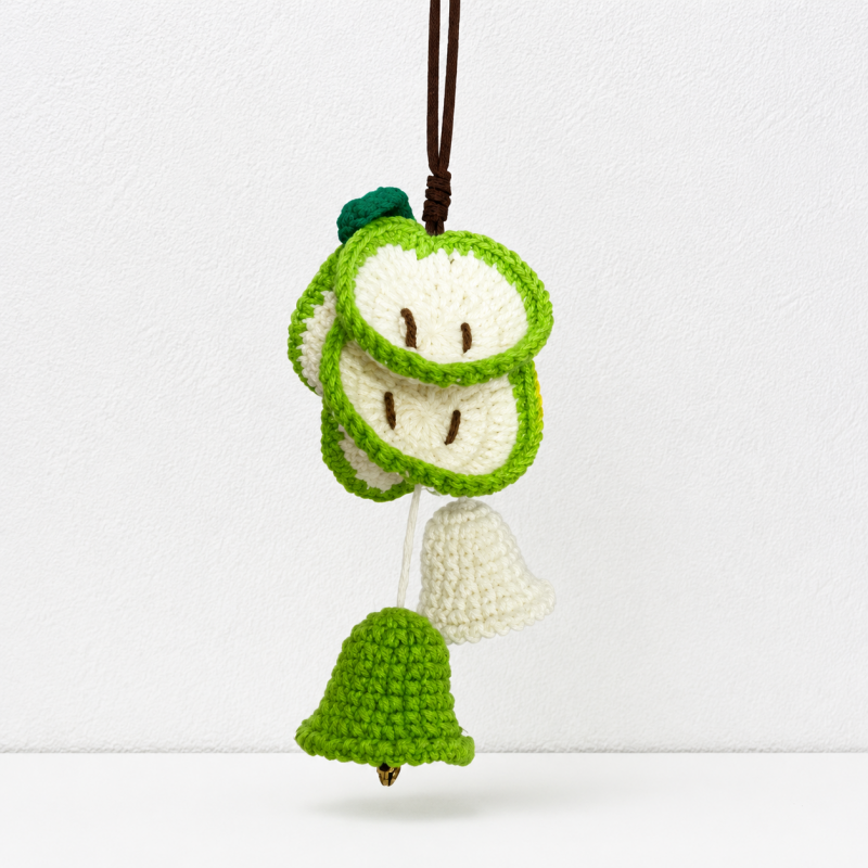 CouldNook Yarn Hanging Ornament - Witch Ghost and Apple Designs