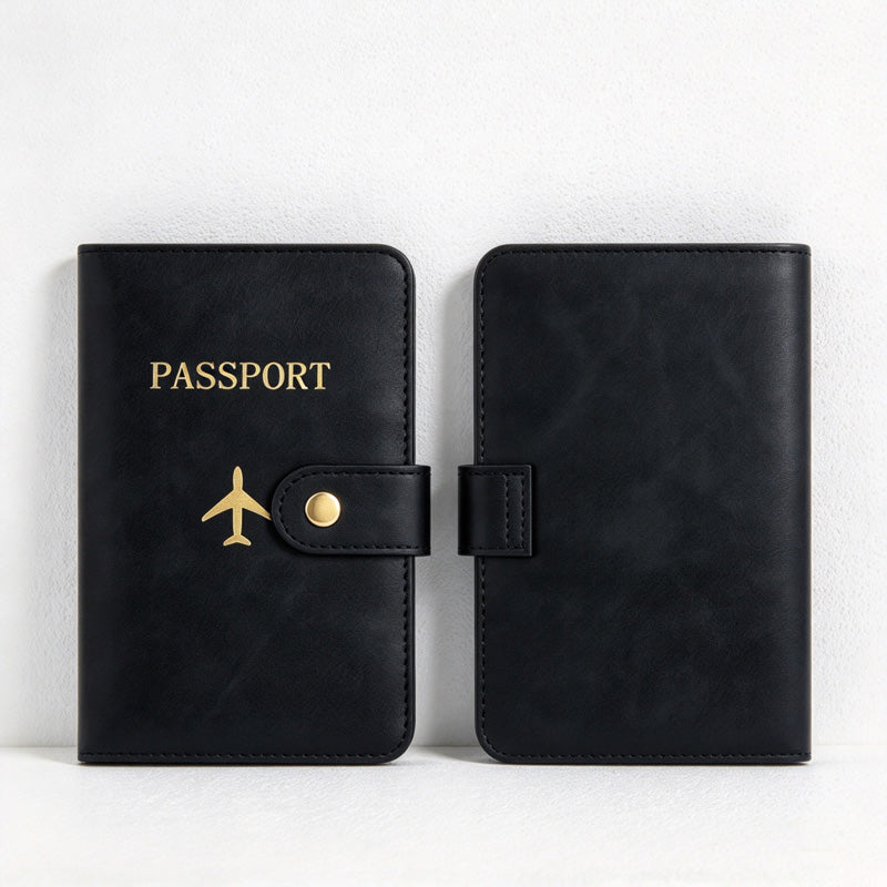 CouldNook Passport Holder - Snap Strap and Multiple Interior Card Pockets