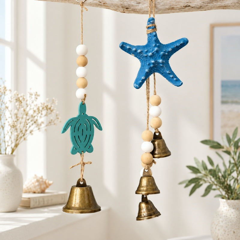 CouldNook Coastal Wind Chime - Sea Shapes Beads and Bells