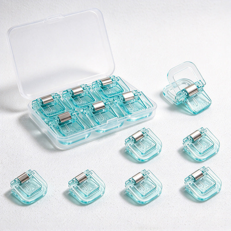 CouldNook Paper Clip Set - Translucent Bodies And Folding Square Handles