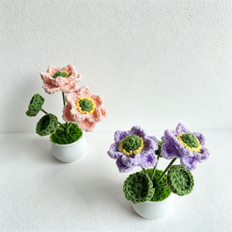 CouldNook Rabbit Flower Planter Ornament - Rabbit and Lotus Designs