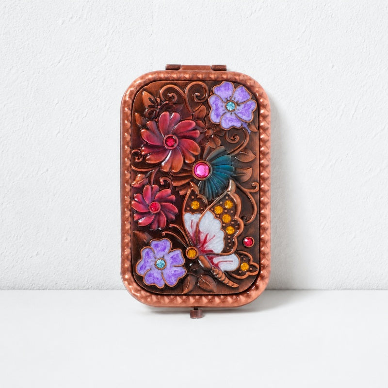 CouldNook Floral Folding Compact Mirror - Folding Support Profile
