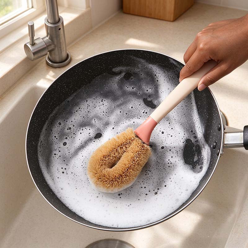 CouldNook Coir Pot Brush - Looped Head Long Handle