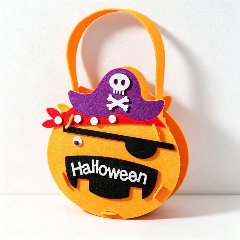 CloudNook Halloween Felt Candy Bag‑Kids Trick or Treat Handbag