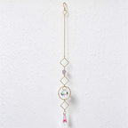 CouldNook Geometric Celestial Suncatcher - Open Frames And Purple Stone Accents