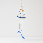 CouldNook Wooden Sailboat Wind Chime - Nautical Hanging Designs