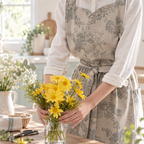 CouldNook Cross-Back Apron - Four Botanical Panel Designs Collection