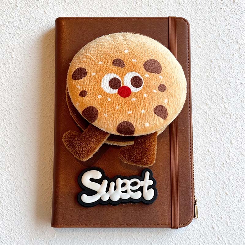 CouldNook Food Character Notebook - Plush Topper And Raised Word Patch