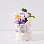 CouldNook Yarn Flower Bouquet - Layered Rolled Fabric Wrap