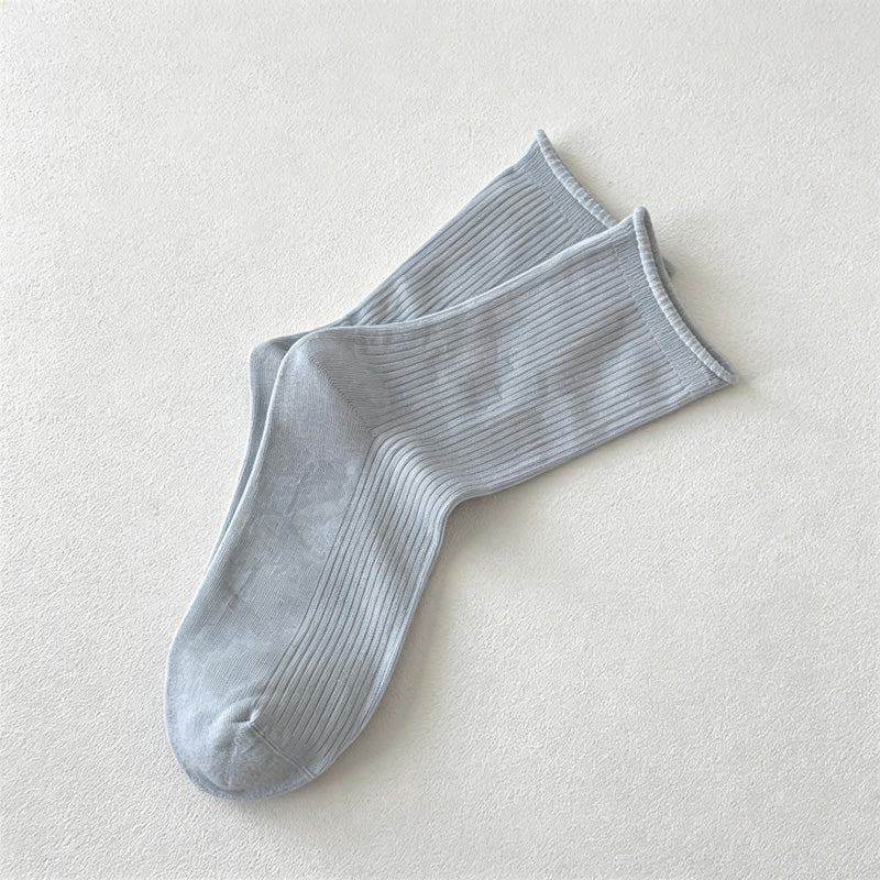 CouldNook Ribbed Crew Socks-Classic Crew Height