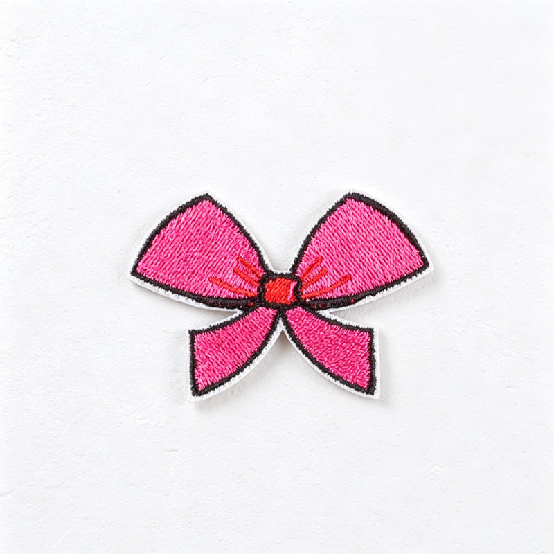 CouldNook Bow Embroidered Patch - Assorted Colors and Shapes