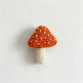 Dark‑Orange Mushroom Pin