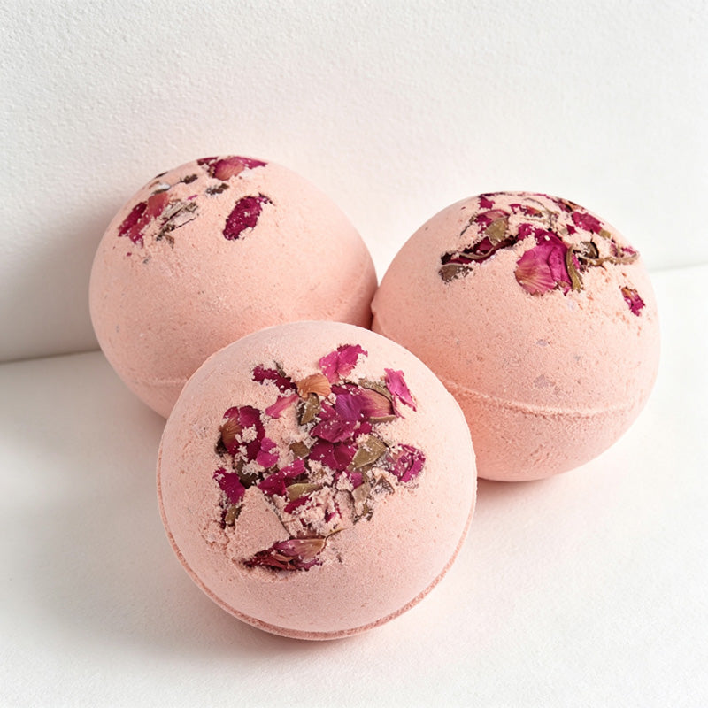 CouldNook Rose Petal Bath Bomb - Pink Botanical Sphere