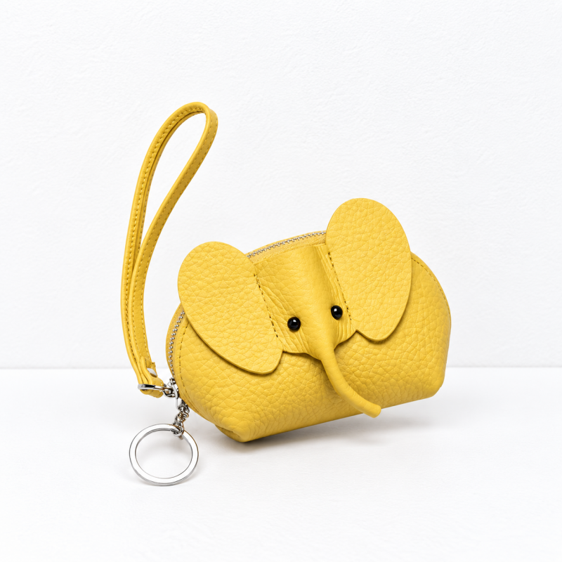 CouldNook Elephant Coin Pouch - Raised Ears And Wrist Strap