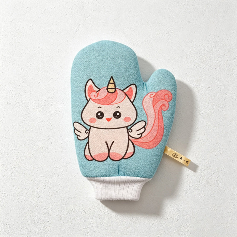 CouldNook Cartoon Kids Bath Mitt - Textured Character Wash Glove