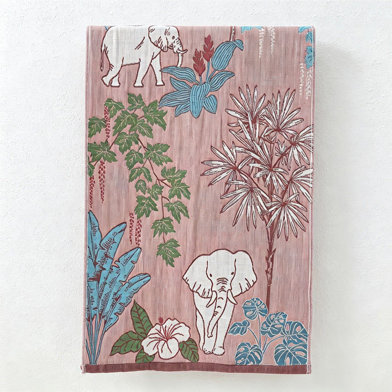 CouldNook Cotton Gauze Towel - Floral Animal and Paisley Prints