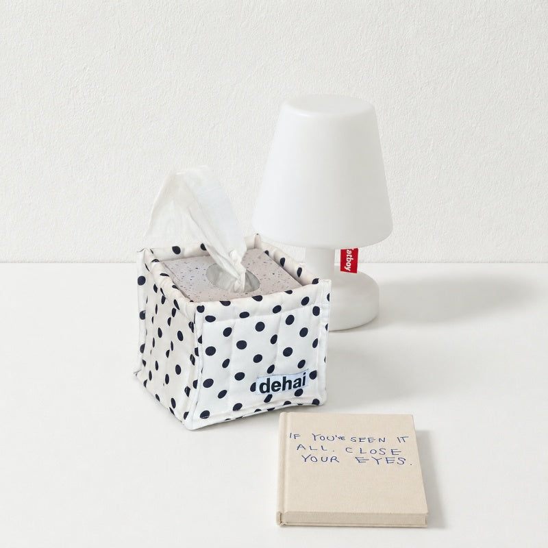CouldNook Polka Dot Quilted Fabric Storage Basket - Open Top