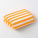 CouldNook Striped Cotton Towel - Bold Color Pairings And Terry Texture