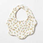Six-Layer Cotton Gauze Baby Bib with Scalloped Edge