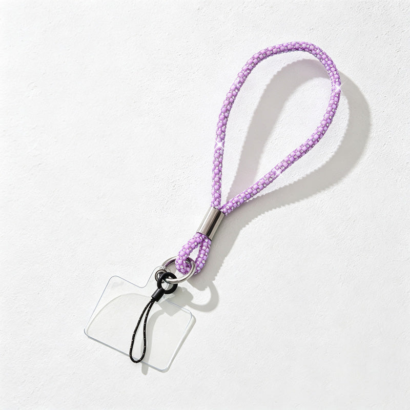 CouldNook Rhinestones Set Wrist Phone Strap with Figure-Eight Links