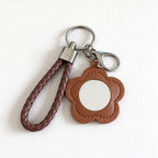 Flower Mirror Keychain with Braided Loop Strap