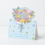 CouldNook Flower Bouquet Greeting Card - Colorful Shaped Blooms