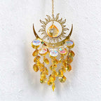 CouldNook Sun And Crescent Suncatcher - Radiating Frame And Suspended Beads