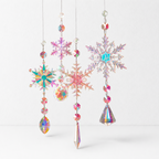 CouldNook Snowflake Crystal Suncatcher Ornament - Four Hanging Designs