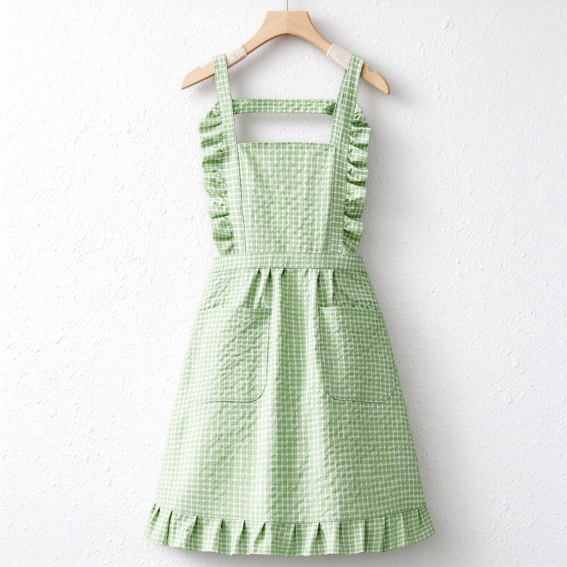CouldNook Cotton Cooking Apron - Check and Stripe Styles