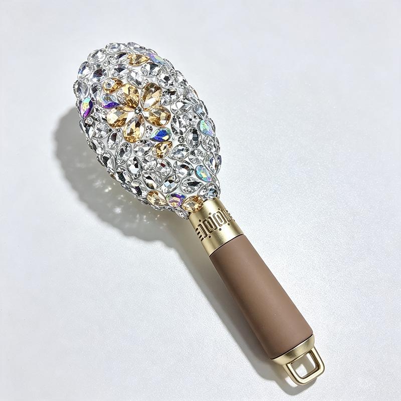 CouldNook Bling Rhinestone Hair Brush - Scalp Massage Paddle Comb