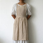 CouldNook Gathered Waist Work Apron - Twin Patch Pockets