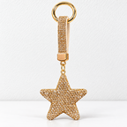 CouldNook Star Keychain - Raised Rhinestone Shape and Matching Decorative Strap