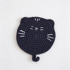 CouldNook Yarn Cat Head Coaster - Four Face Colors