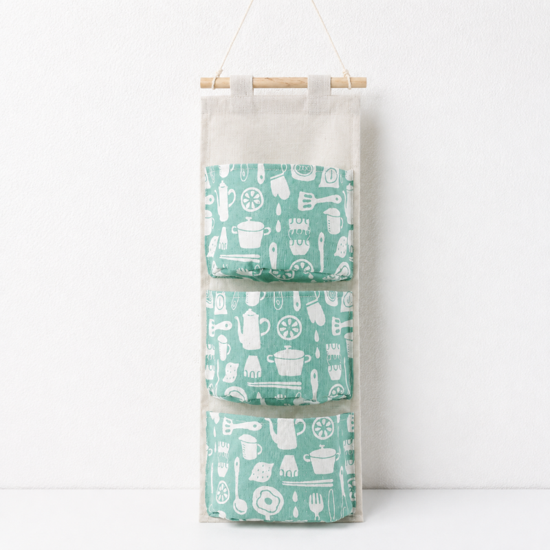 CouldNook Three-Pocket Hanging Organizer - Animal Grid Pattern Choices