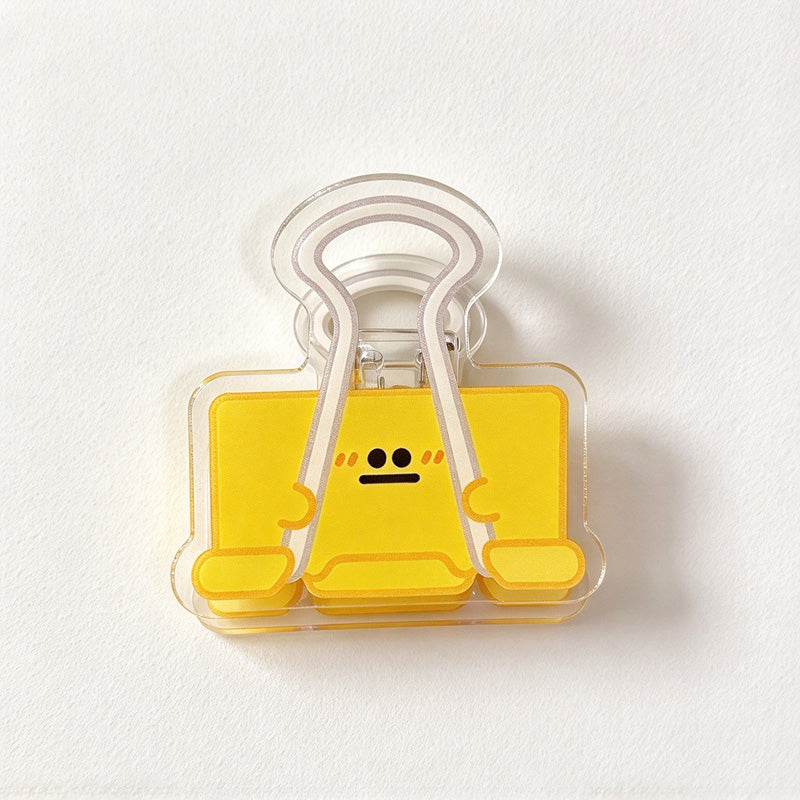 CouldNook Face Memo Clip - Binder Clip Silhouette And Simple Expression